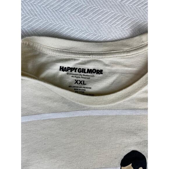 Mens Happy Gilmore Yellow XXL Golf Shirt Excellent Condition - Picture 6 of 9